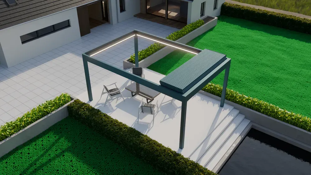 Pergola lamelowa składana
