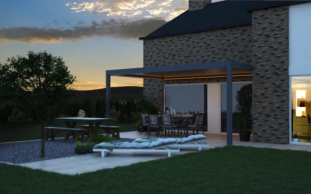 Pergola lamelowa obrotowa 2 opt
