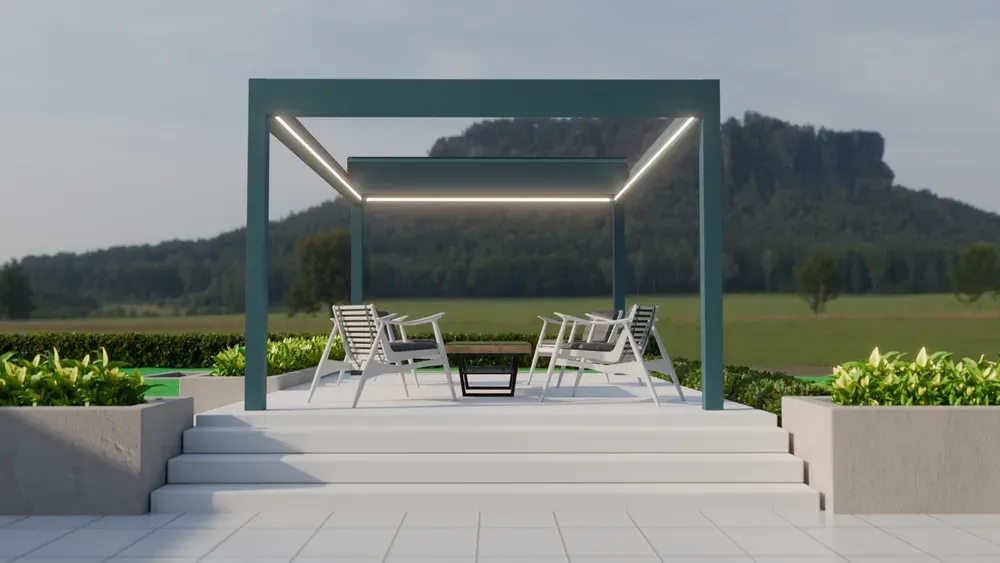 Mapalu Pergola lamelowa skladana 6 opt
